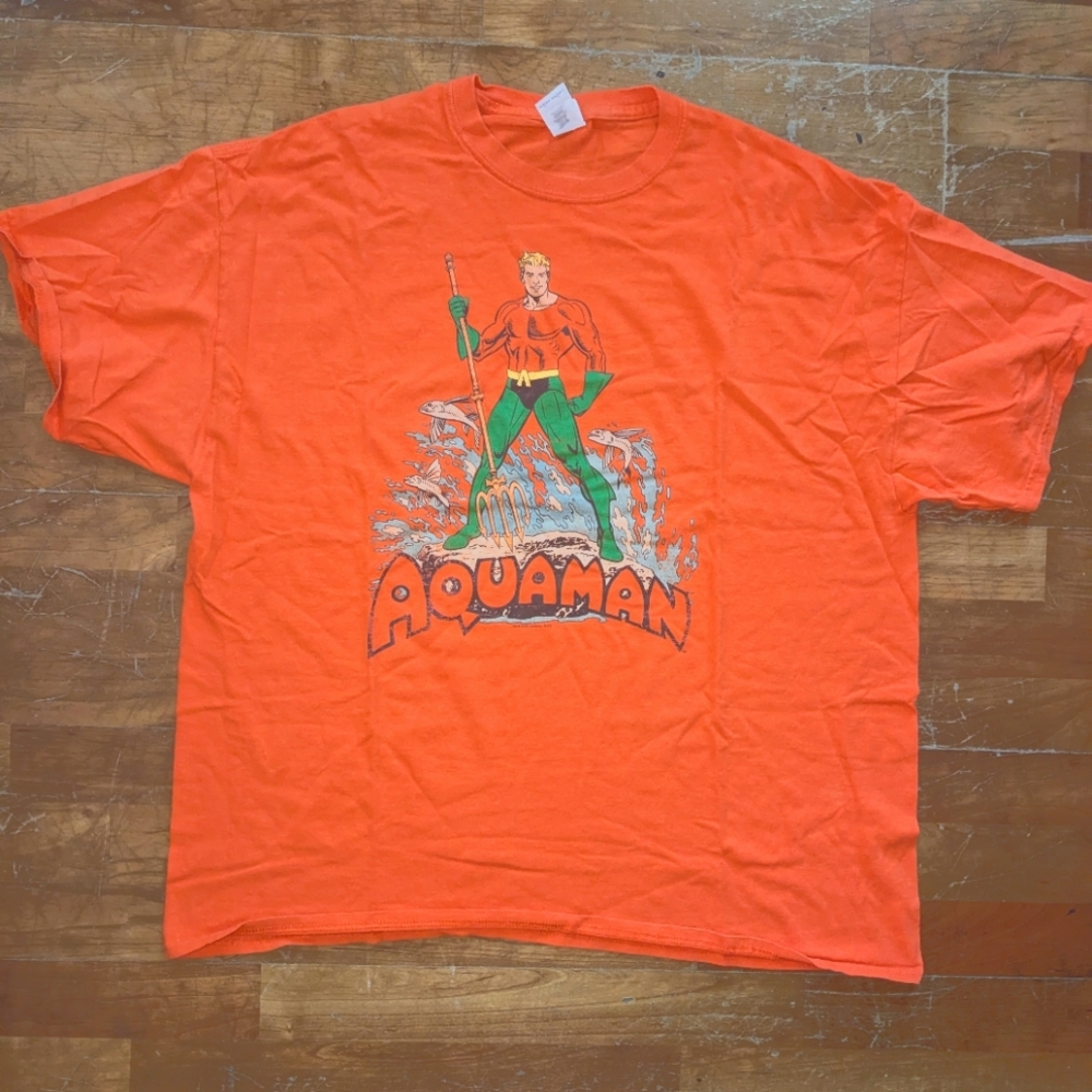 🍒Orange Aquaman Graphic Tee